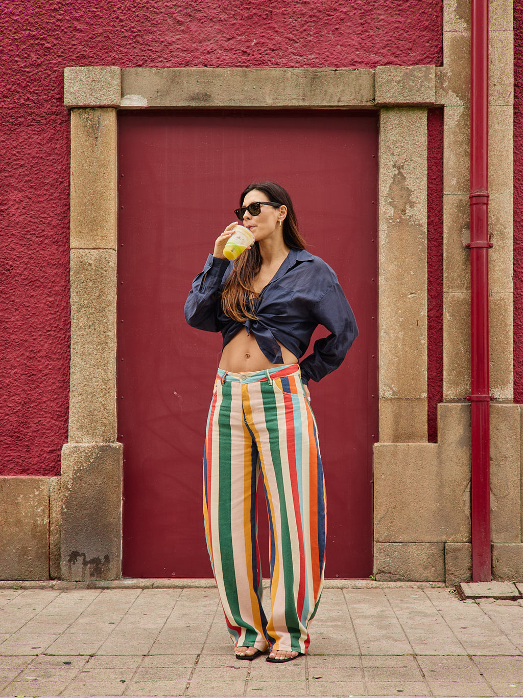 Striped jeans