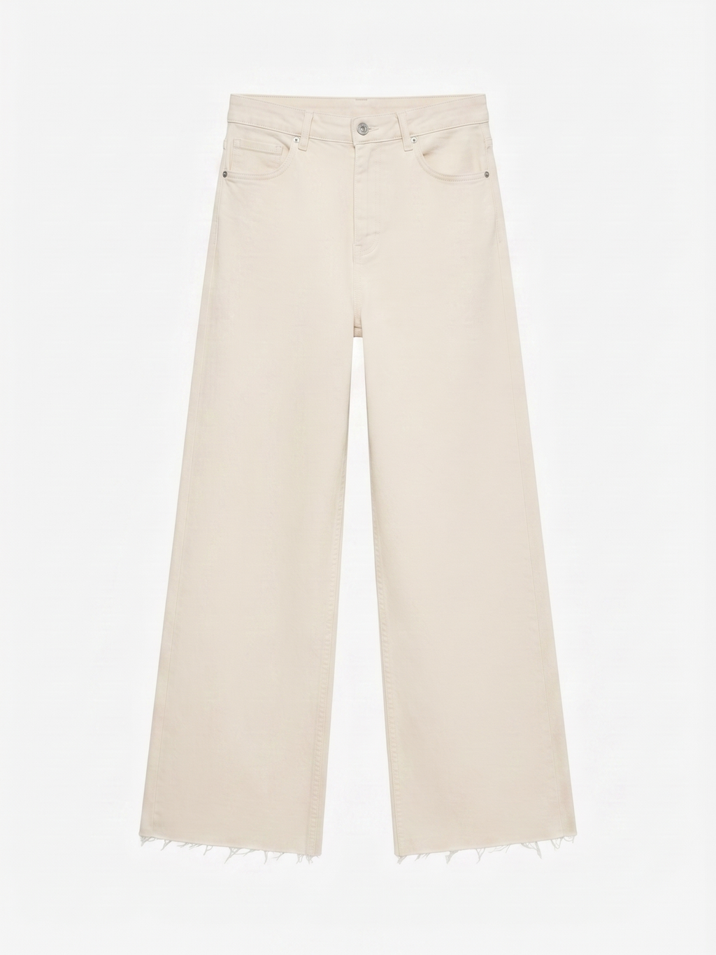 Calças Wide Leg Bege
