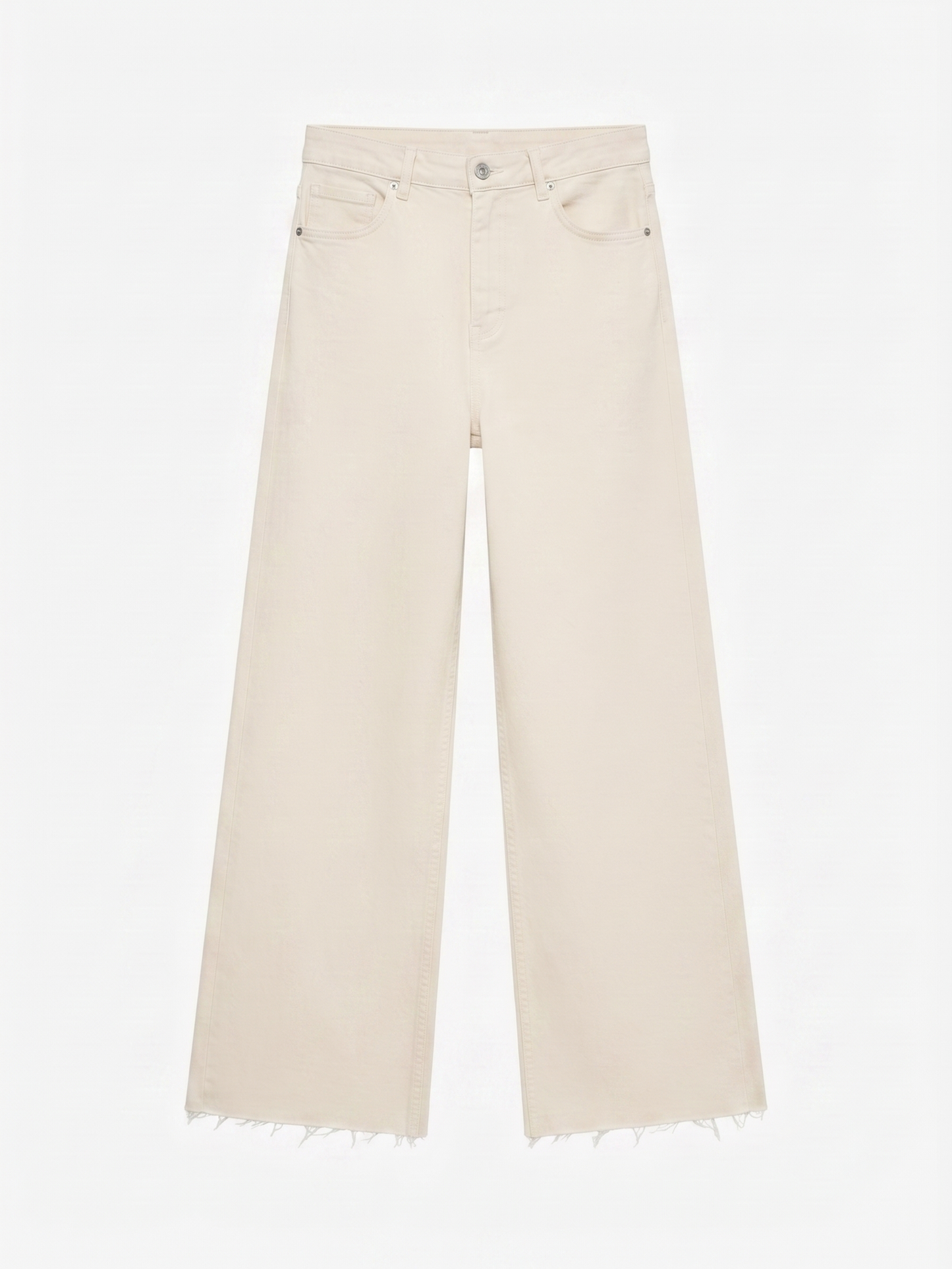 Calças Wide Leg Bege