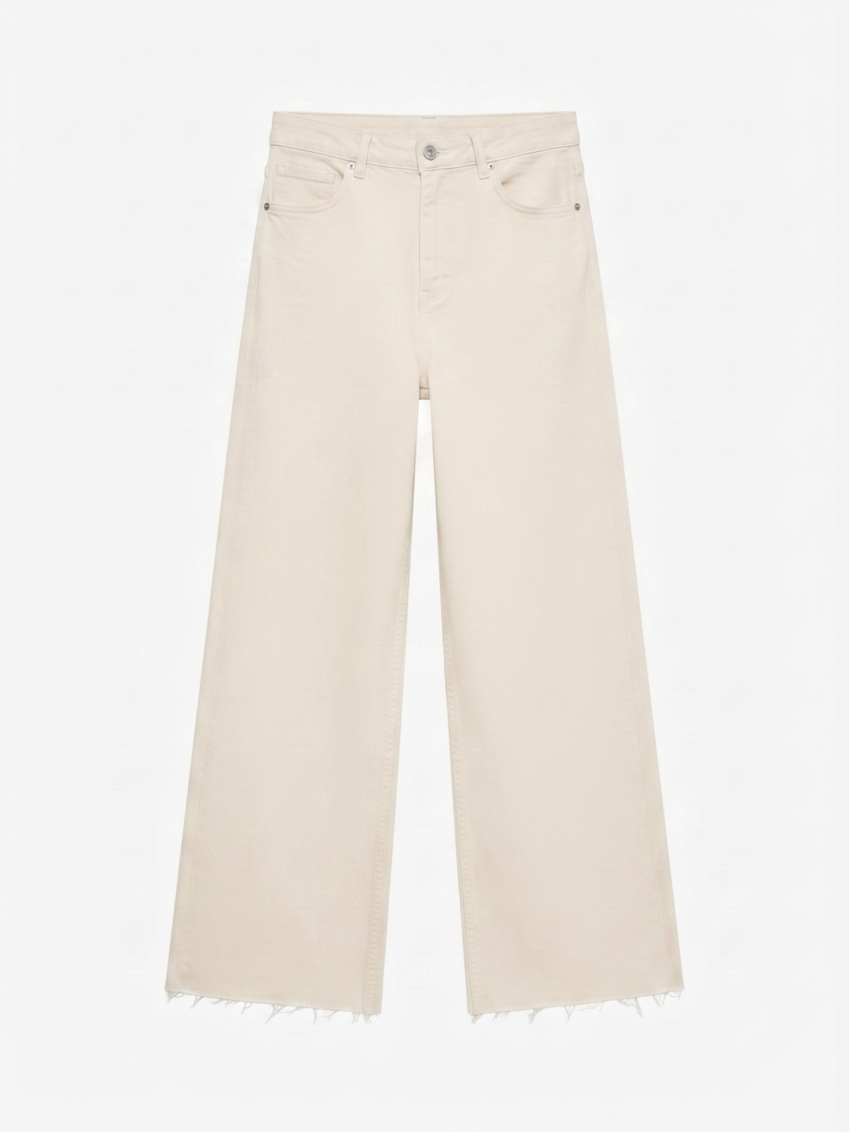 Calças Wide Leg Bege