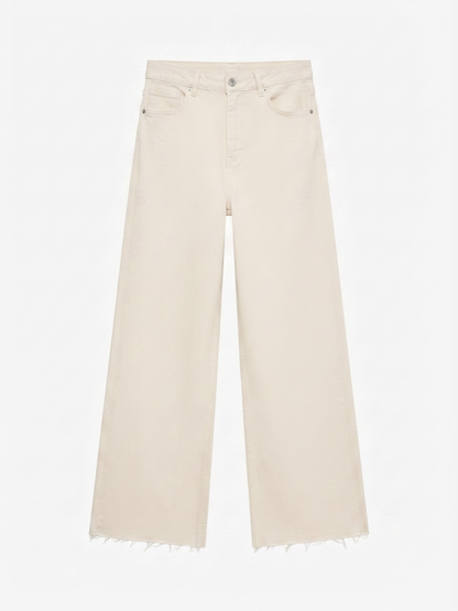 Calças Wide Leg Bege