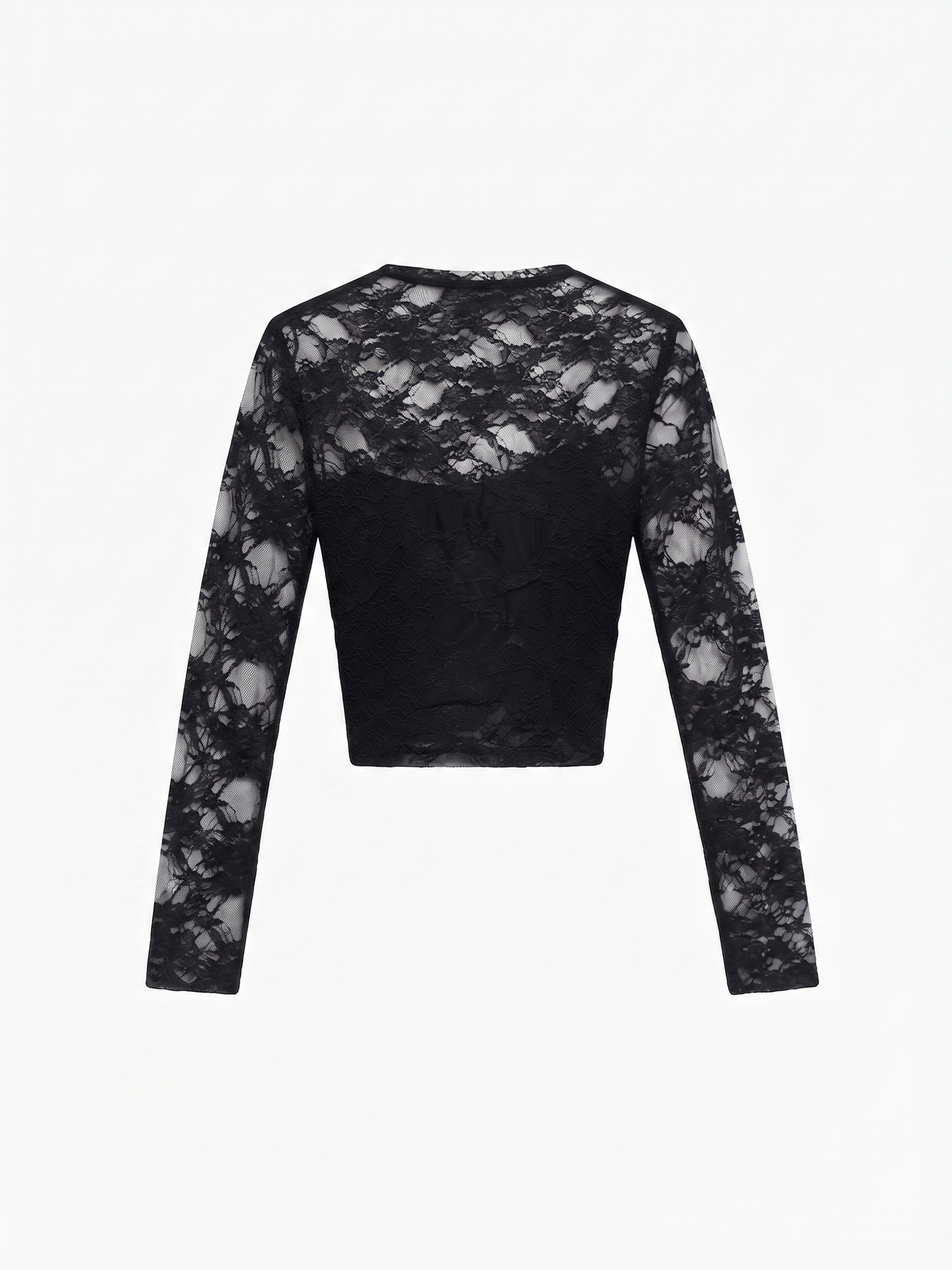 Crop Top Preto Renda