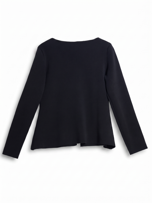 Cappotto nero a trapezio