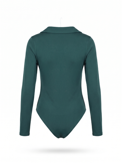 Body Manga Comprida Verde