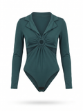 Body Manga Comprida Verde