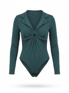 Body Manga Comprida Verde