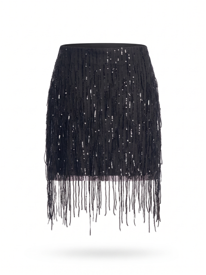 Black skirt with sequins