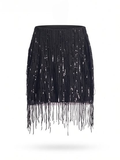 Black skirt with sequins