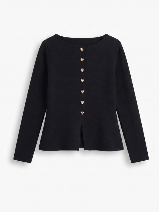 Cappotto nero a trapezio