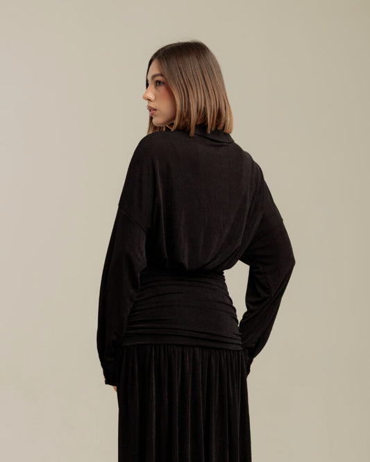 Vestido Drapeado Black