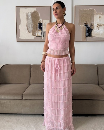 Conjunto Santorini Rosa Pastel