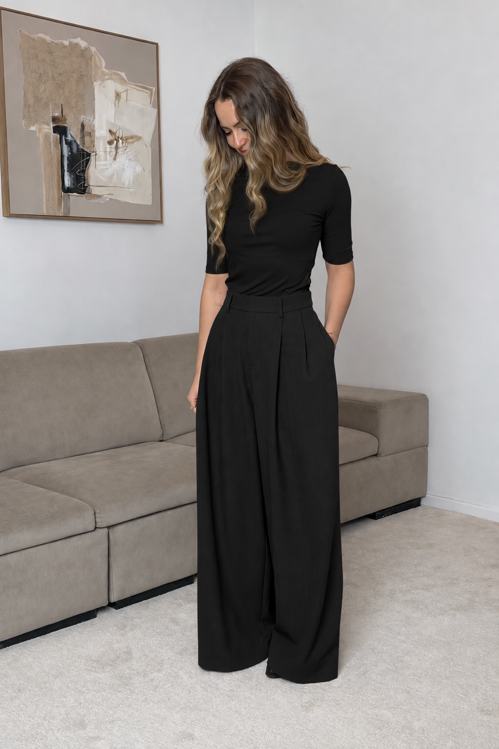 CALÇAS PANTALONA ALFAITARIA PRETO 1