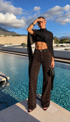 CALCAS WIDE LEG ZEBRA 10