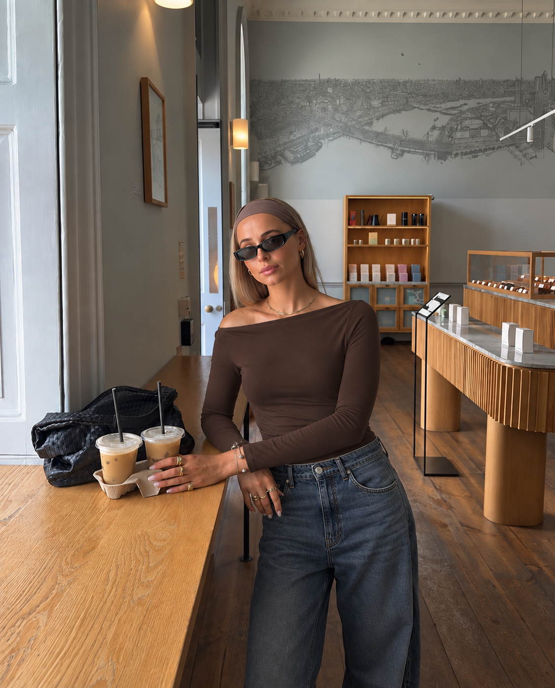 CAMISOLA OFF SHOULDER CASTANHO 1