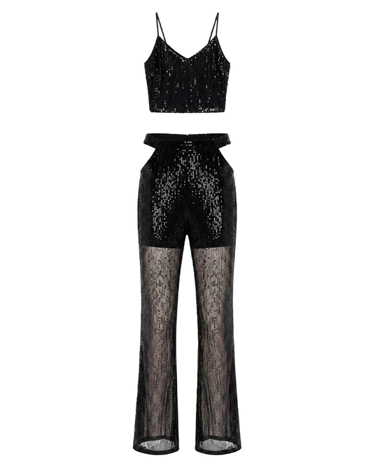 Conjunto Lantejoulas Preto