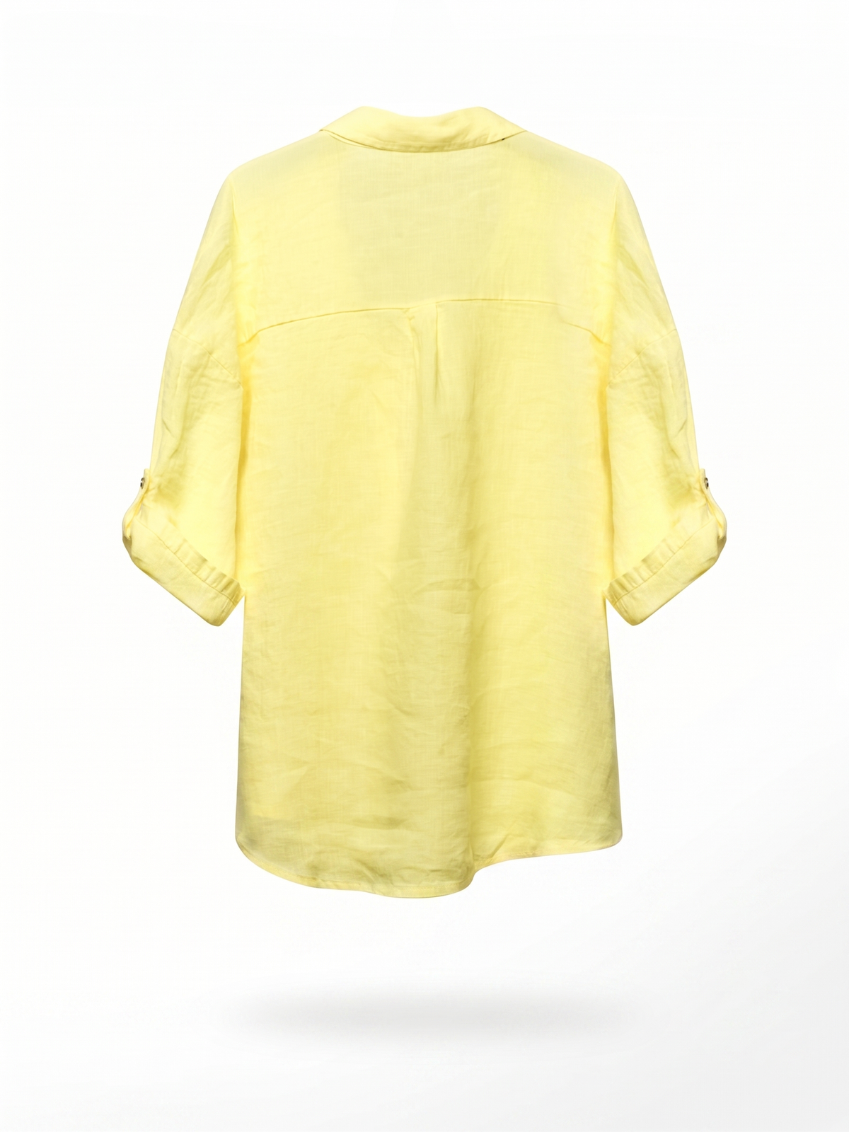 Ensemble chemise en lin jaune
