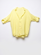 Ensemble chemise en lin jaune