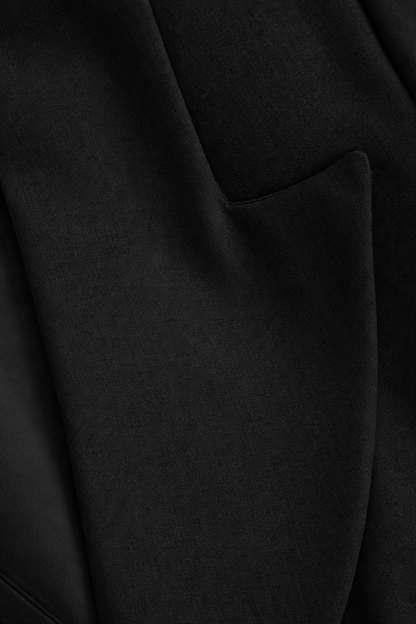 Black Suit with Tie Detail