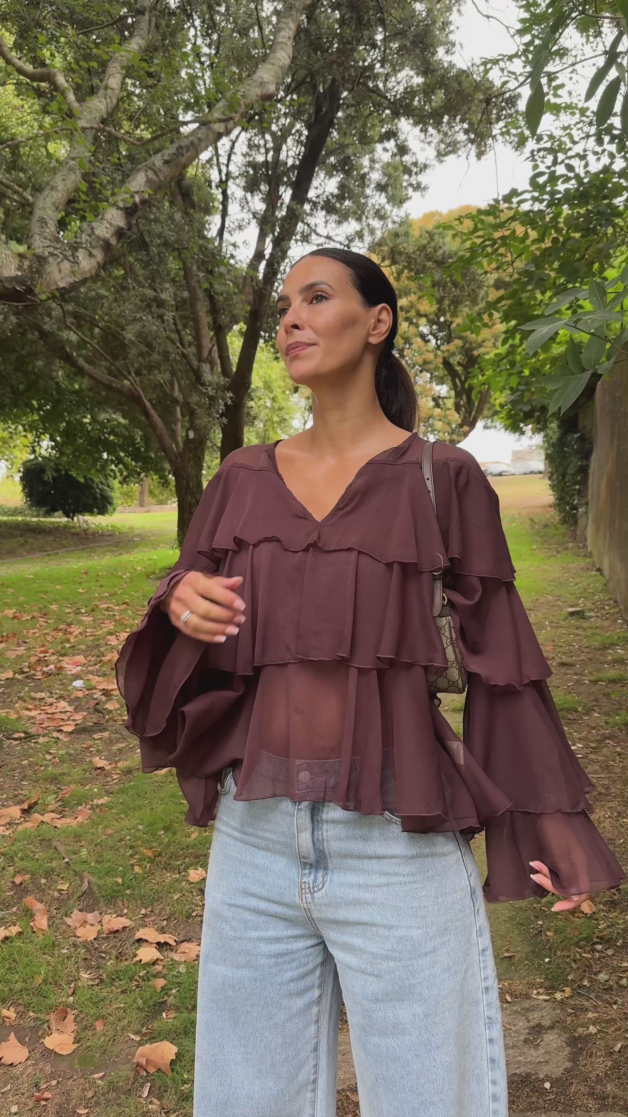 Blusa Boho Castanha