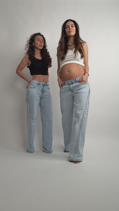 Jeans Tachas Ganga Clara