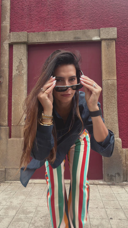 Striped jeans