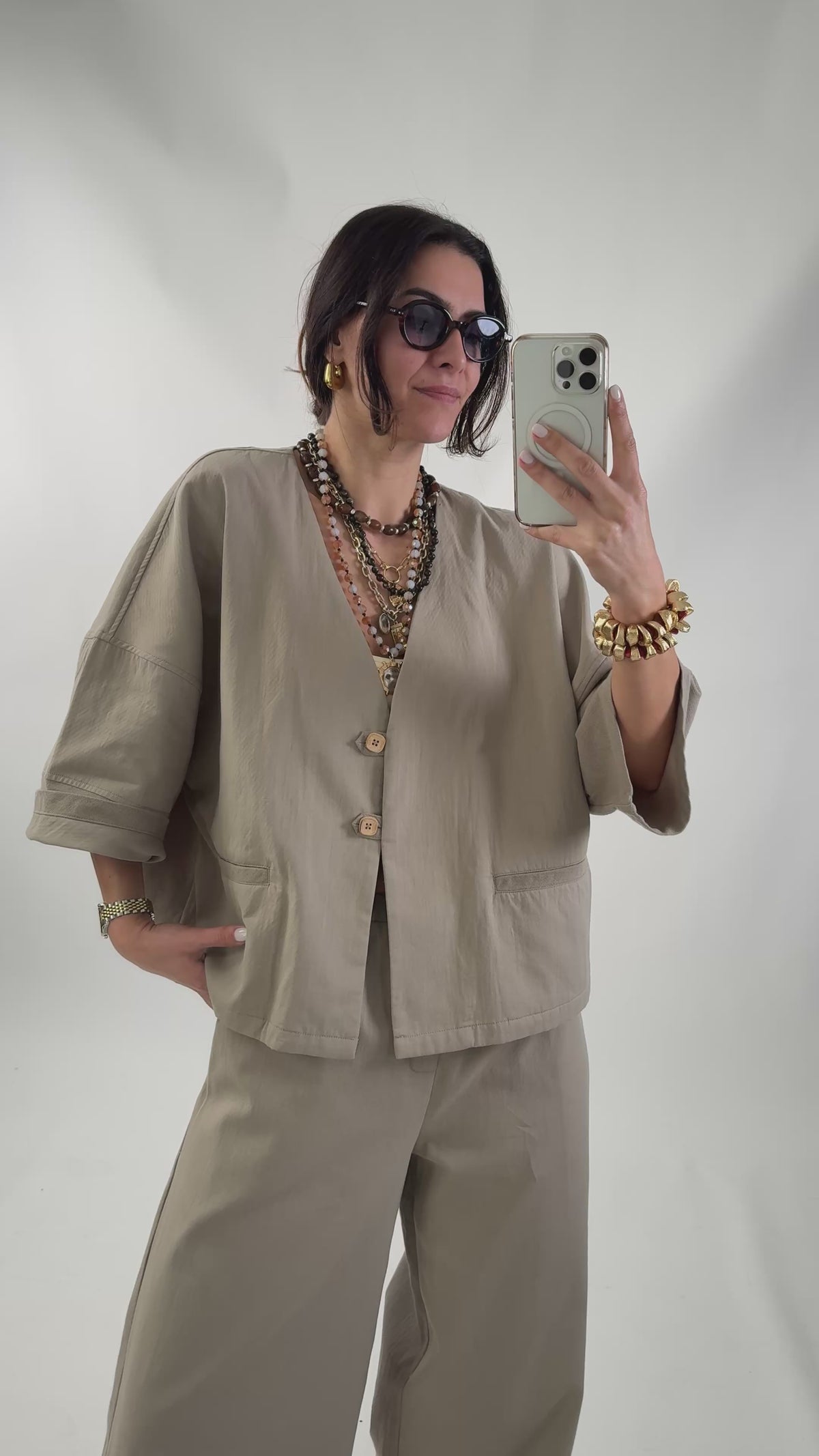 Camicia di cotone oversize