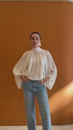 Blusa Manga Recorte Branco