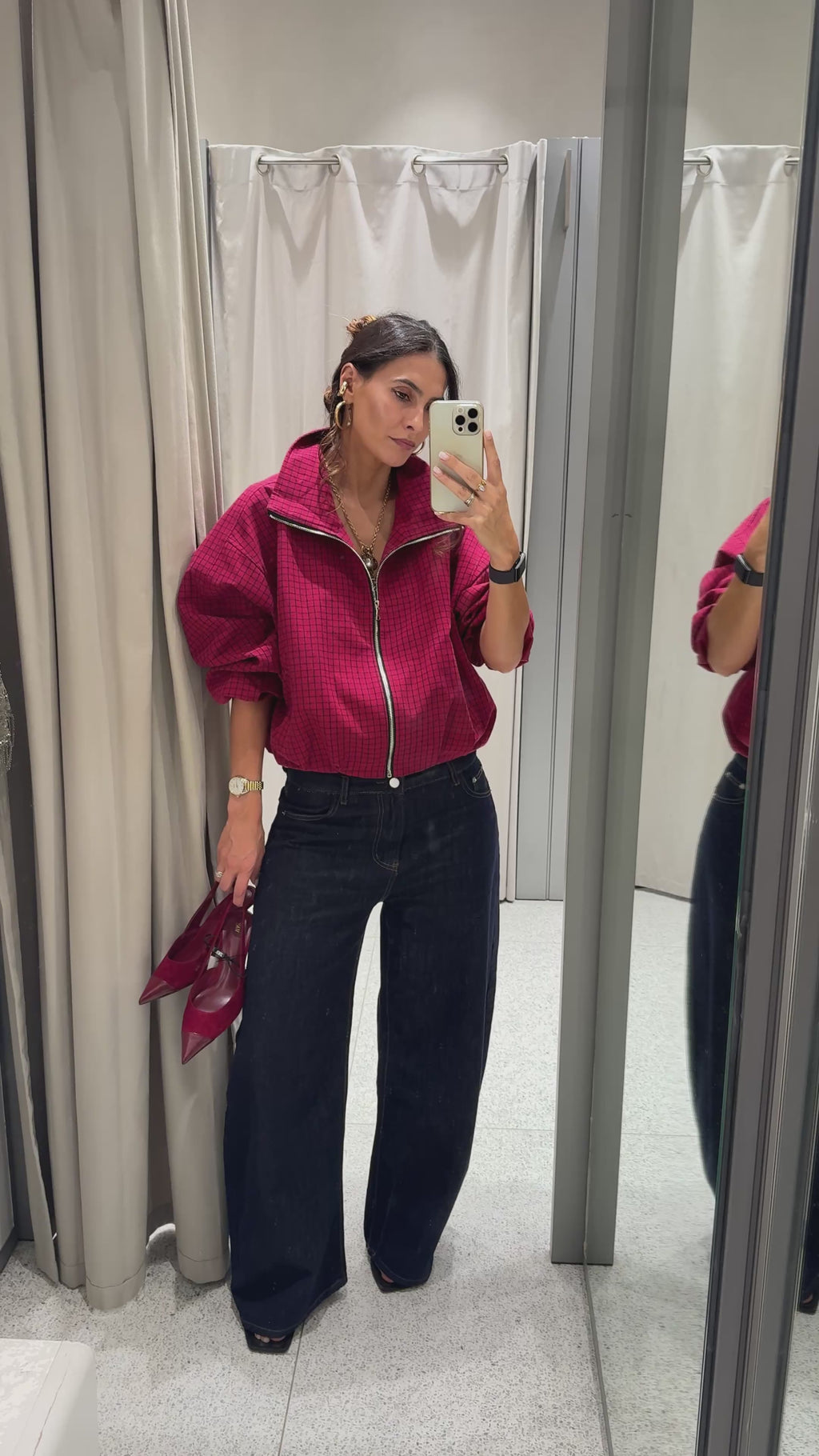 Bomber Carré Rouge