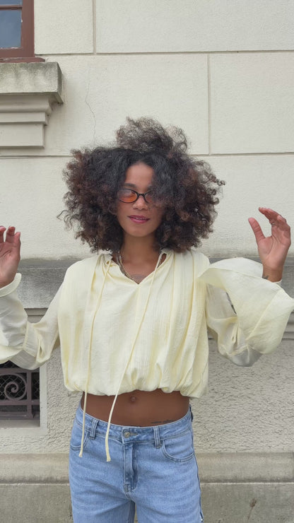 Blusa Manga Flare Yellow Butter