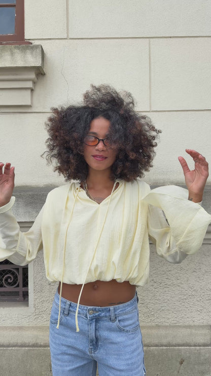 Blusa Manga Flare Yellow Butter