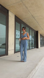 Vest Denim Set Push Up Claro