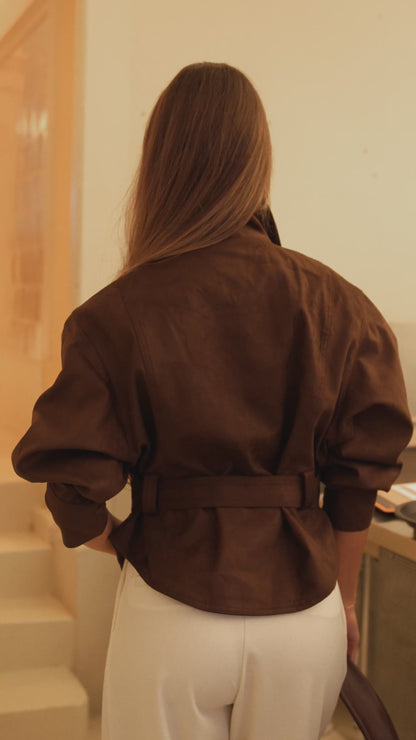 Skórzana kurtka Peach Chocolate