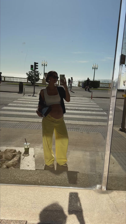 Pantalon ballon jaune
