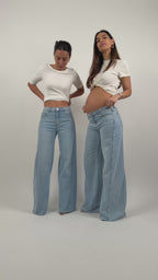 Jeans Wide Leg Light Denim