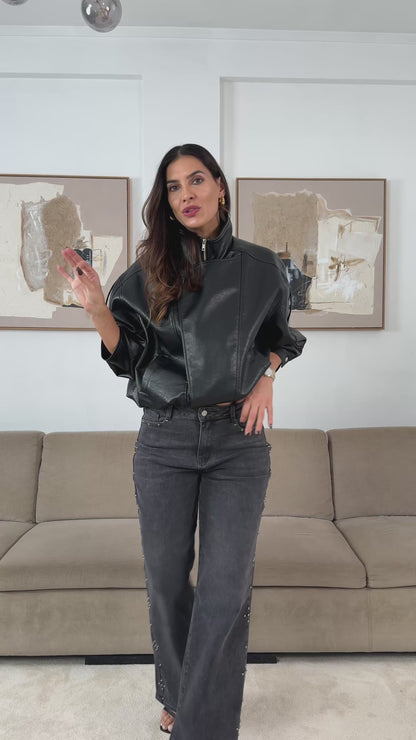 Vintage Black Studded Pants