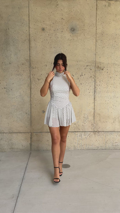 Vestido Padrão Bolas c/Forro Calção
