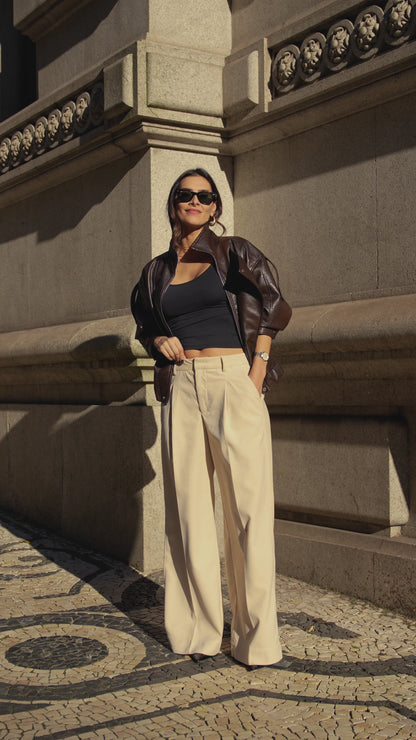 Beige Corduroy Trousers