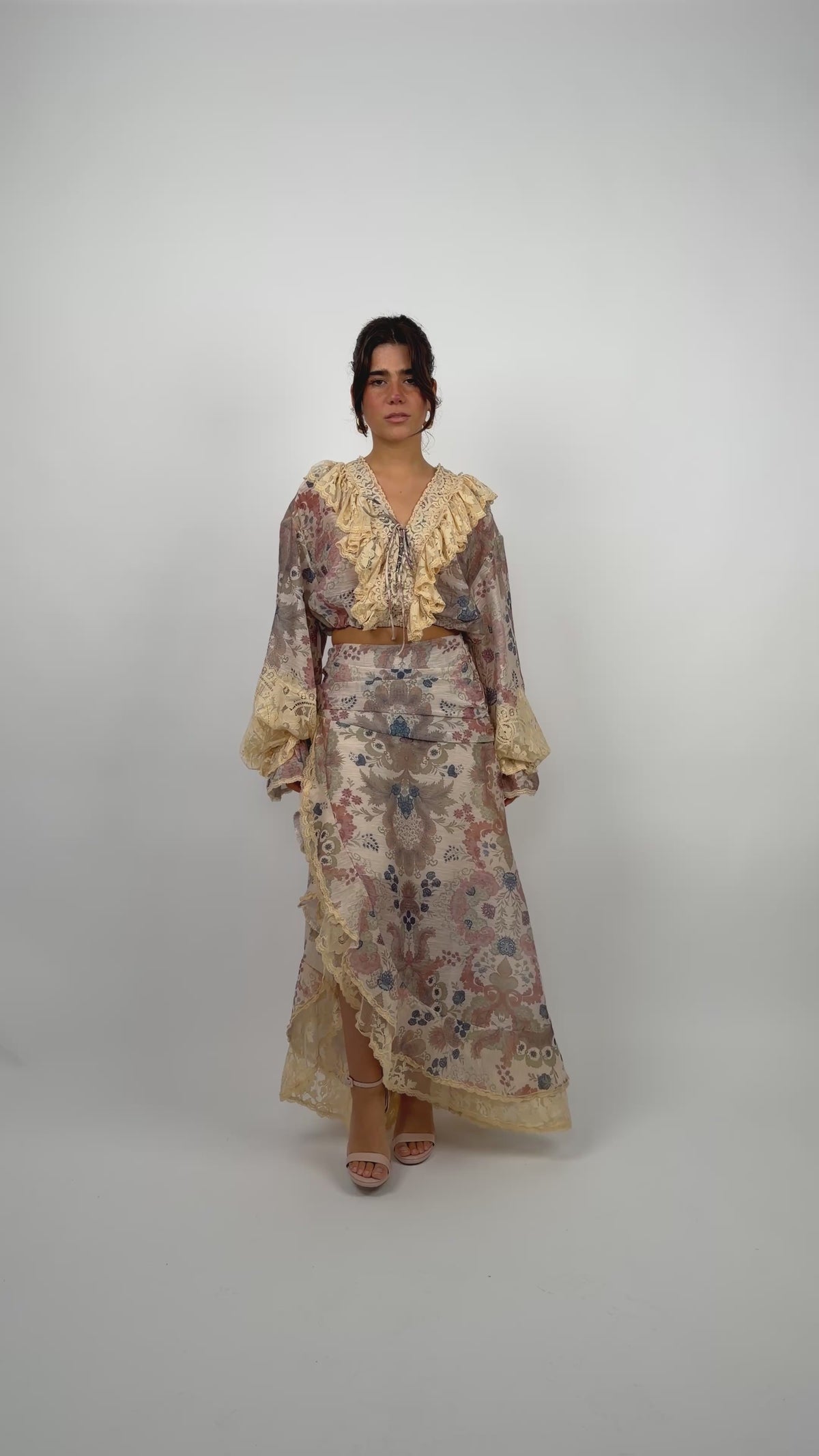 Ensemble de fleurs beiges