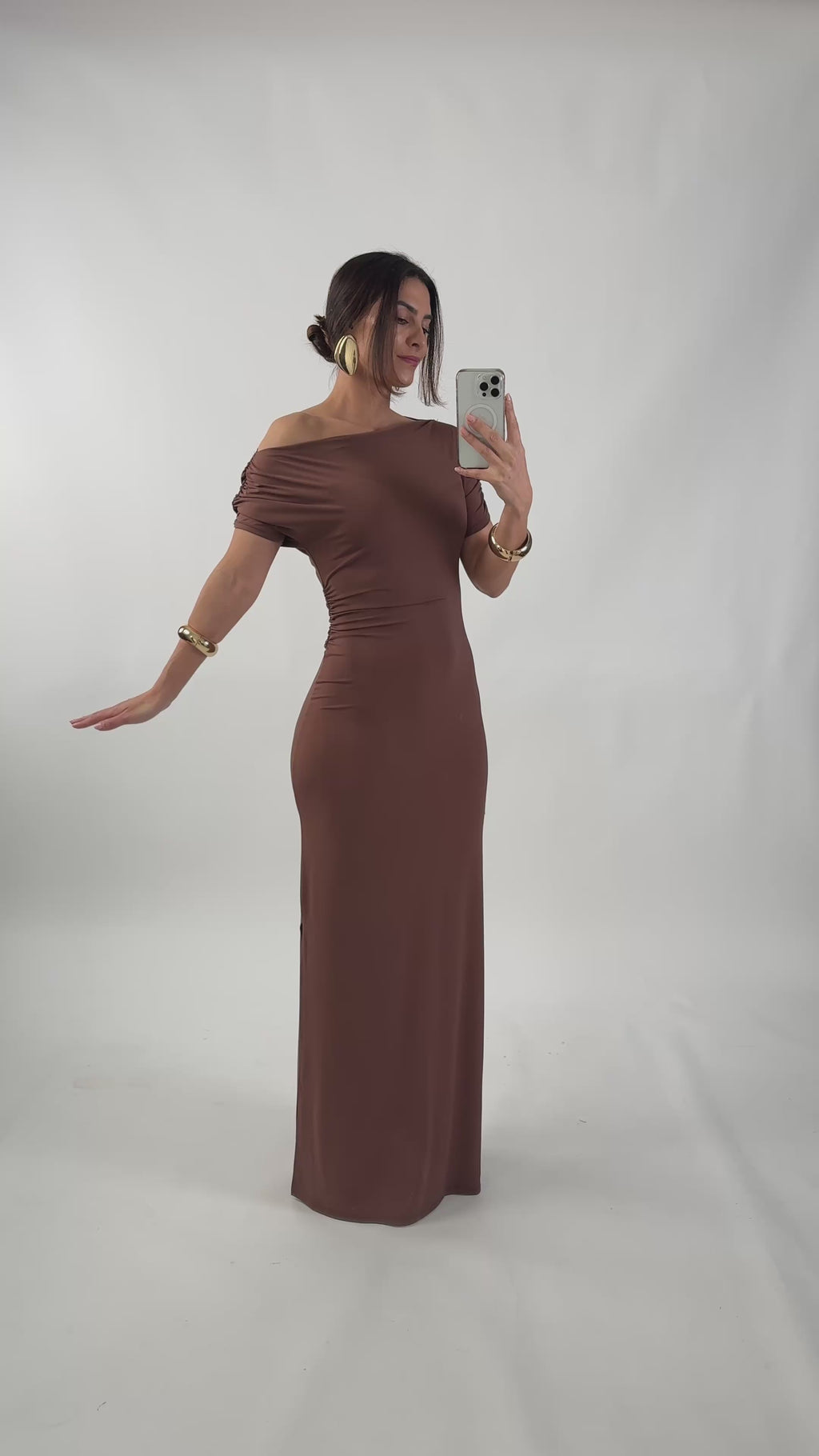 Robe longue en lycra