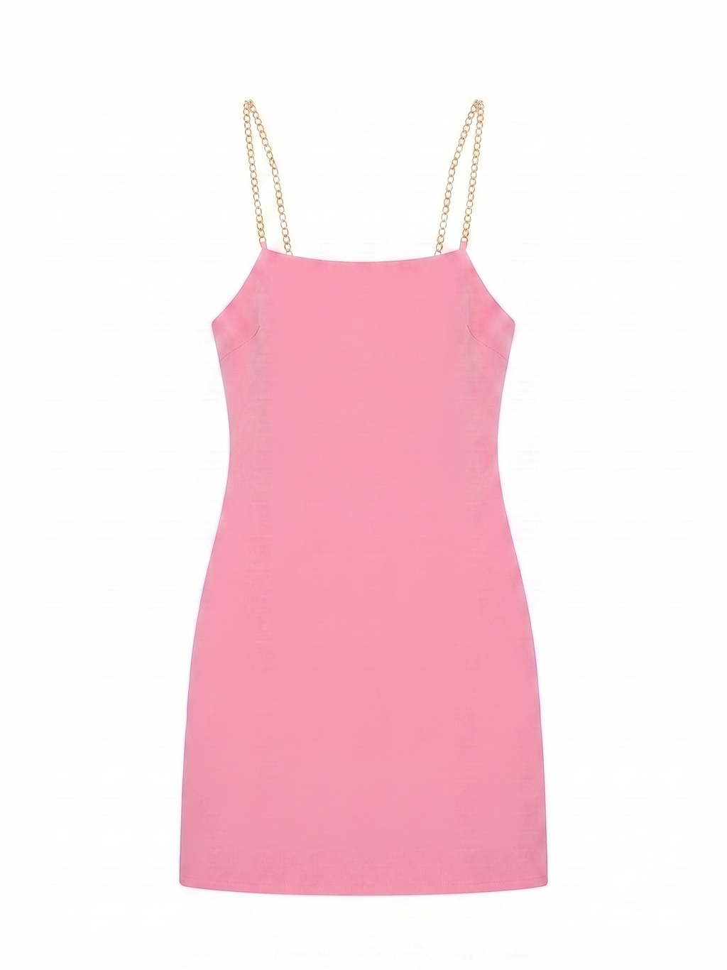Vestido Detalhe Corrente Rosa