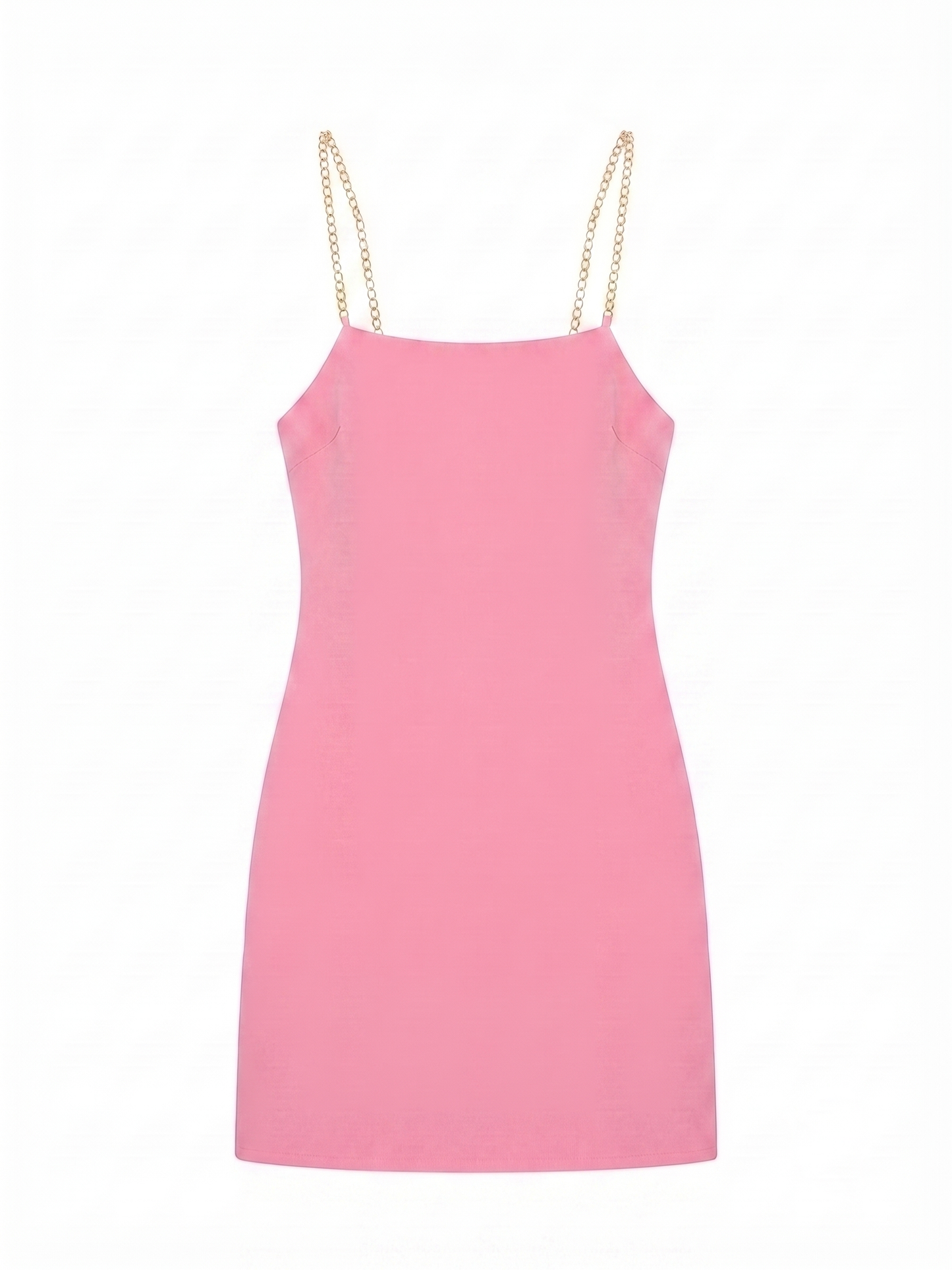 Vestido Detalhe Corrente Rosa