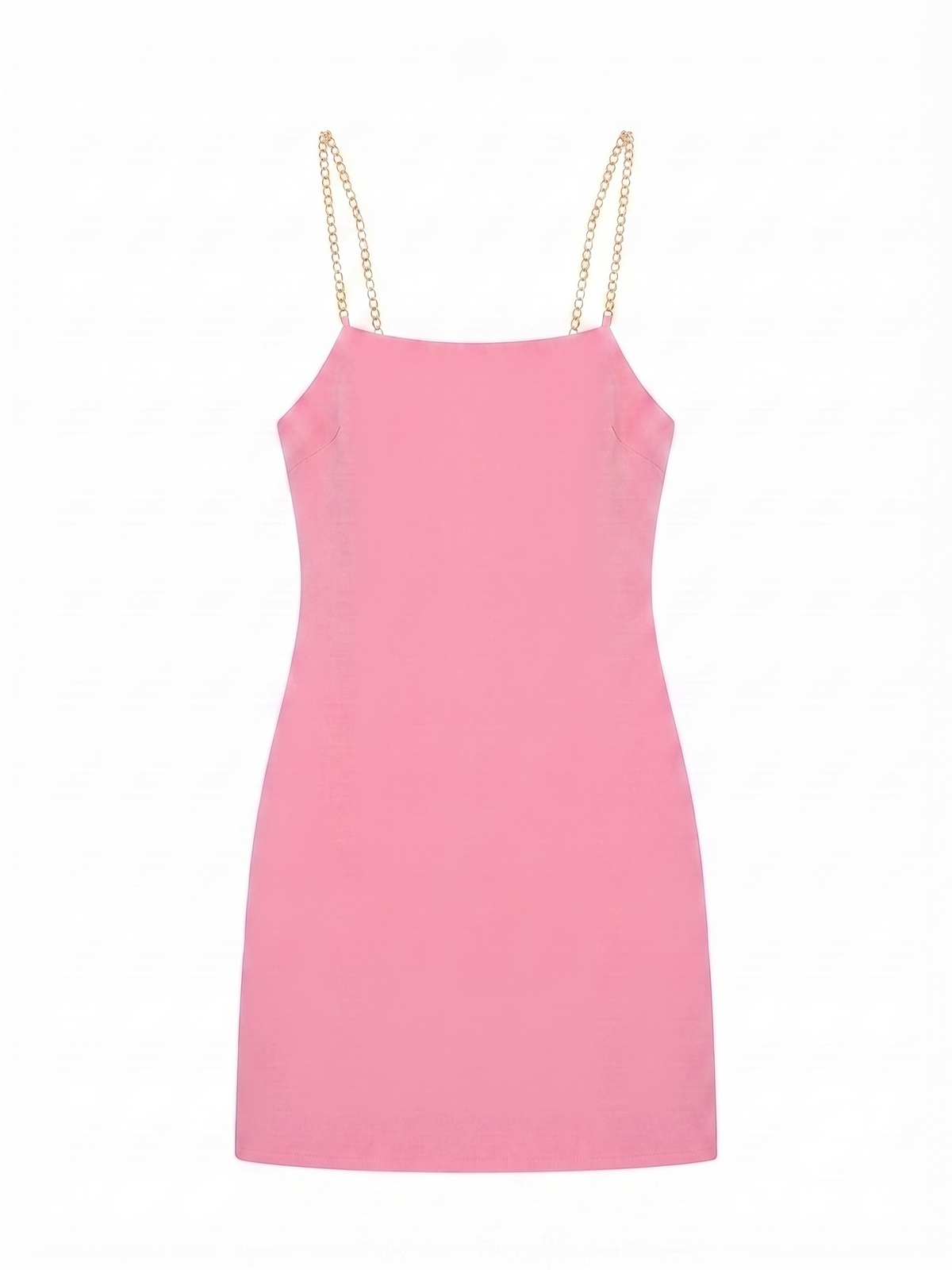 Vestido Detalhe Corrente Rosa