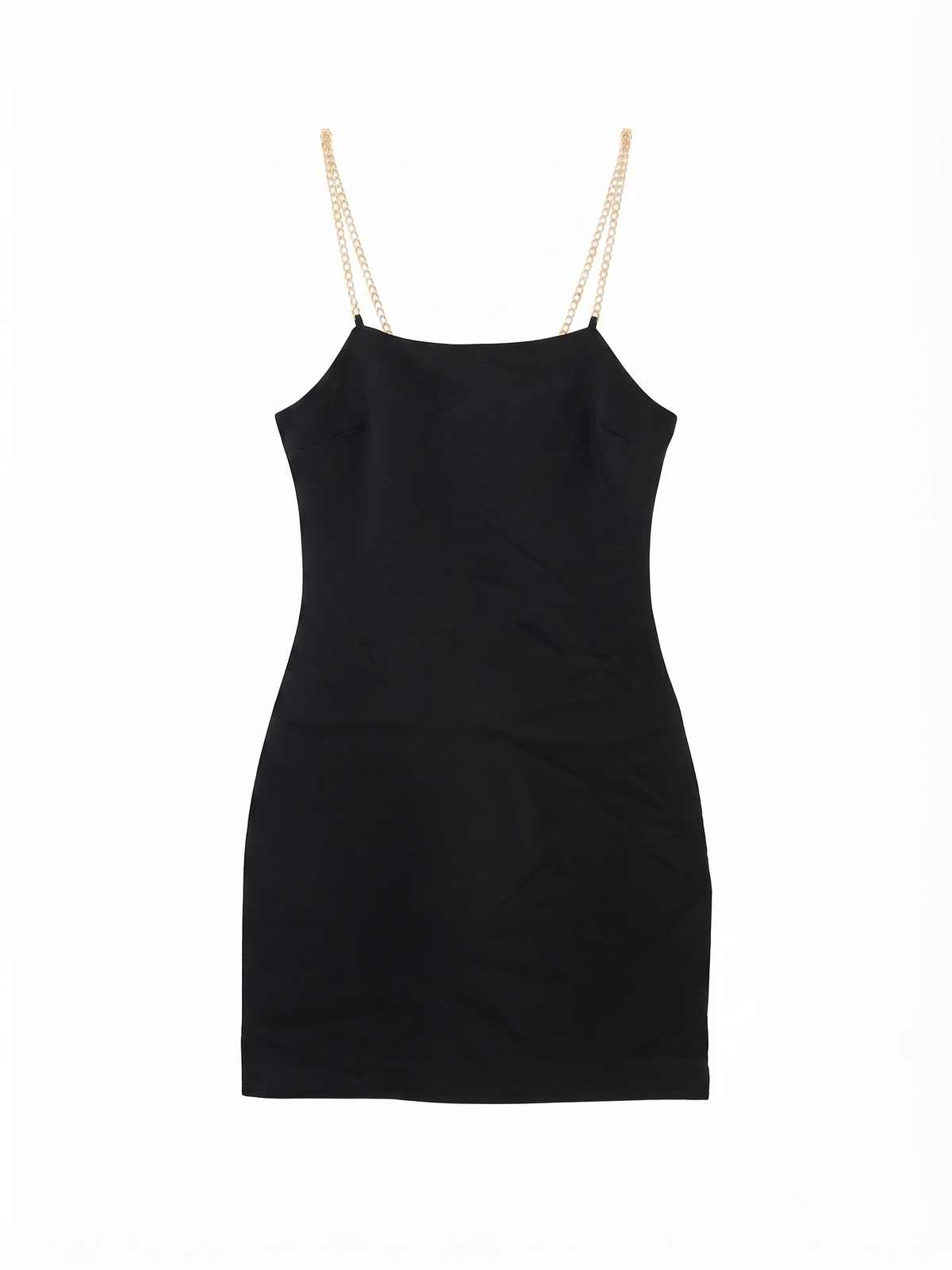 Vestido Detalhe Corrente Preto