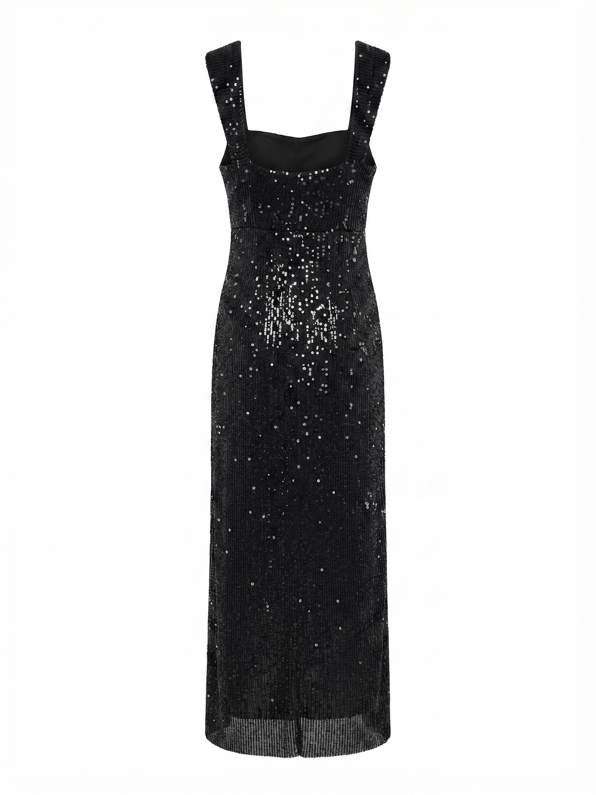 Vestido Midi Preto Lantejoulas