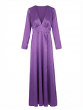 Satin Purple Dress