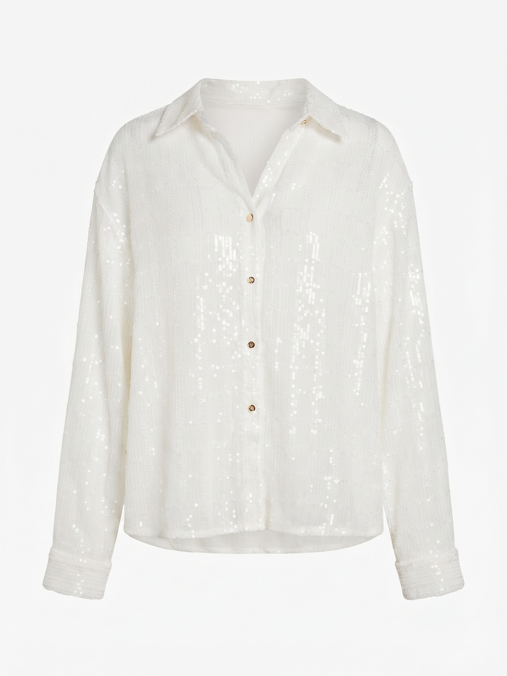 Camisa Lantejoulas Branca