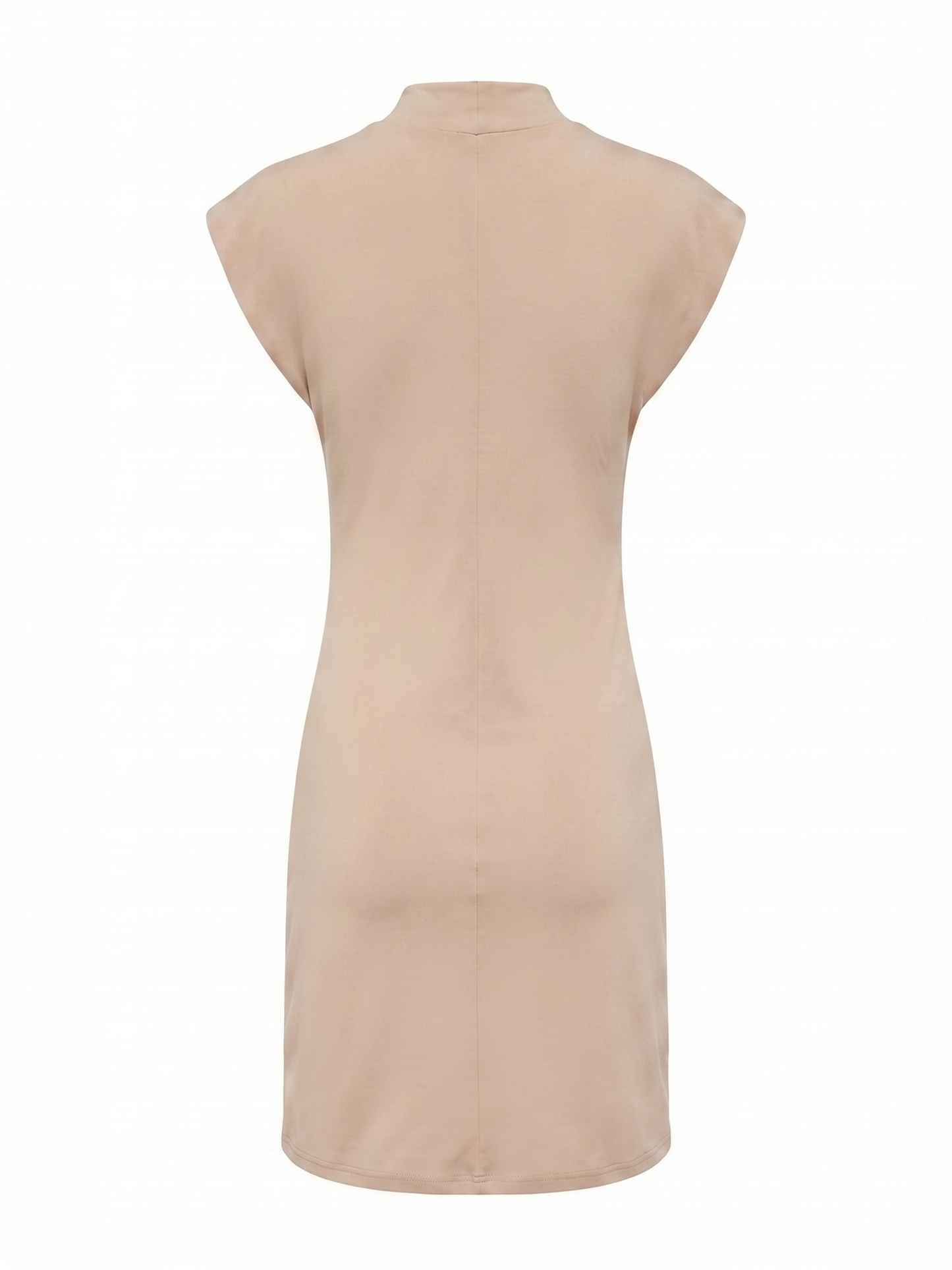 Vestido Detalhe Repuxado Bege