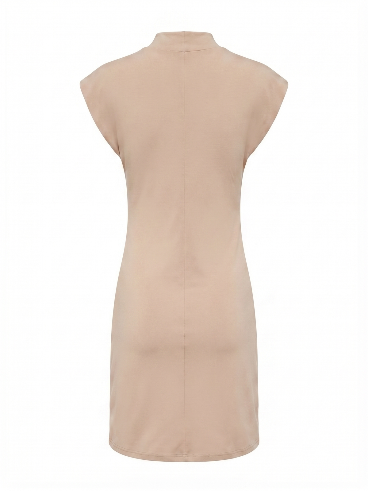 Vestido Detalhe Repuxado Bege