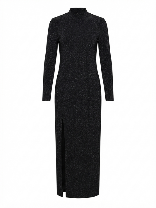Vestido Midi Brilhantes Preto
