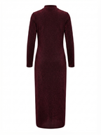 Vestido Midi Brilhantes Bordeaux